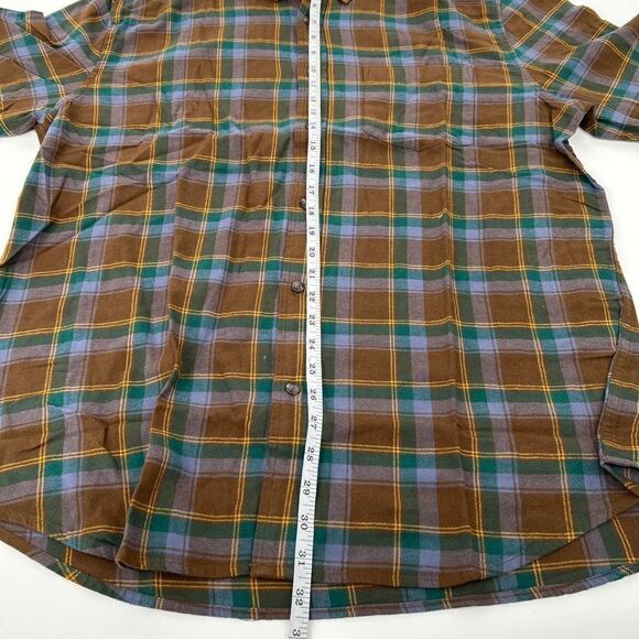 NWT Hawker Rye Brown Blue Green Plaid Long Sleeve Button-Up Shirt XL - Picture 5 of 6
